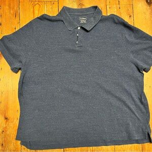 L.L.Bean Men’s 3XL Polo Shirt - Blue Traditional Fit - Big & Tall Cotton